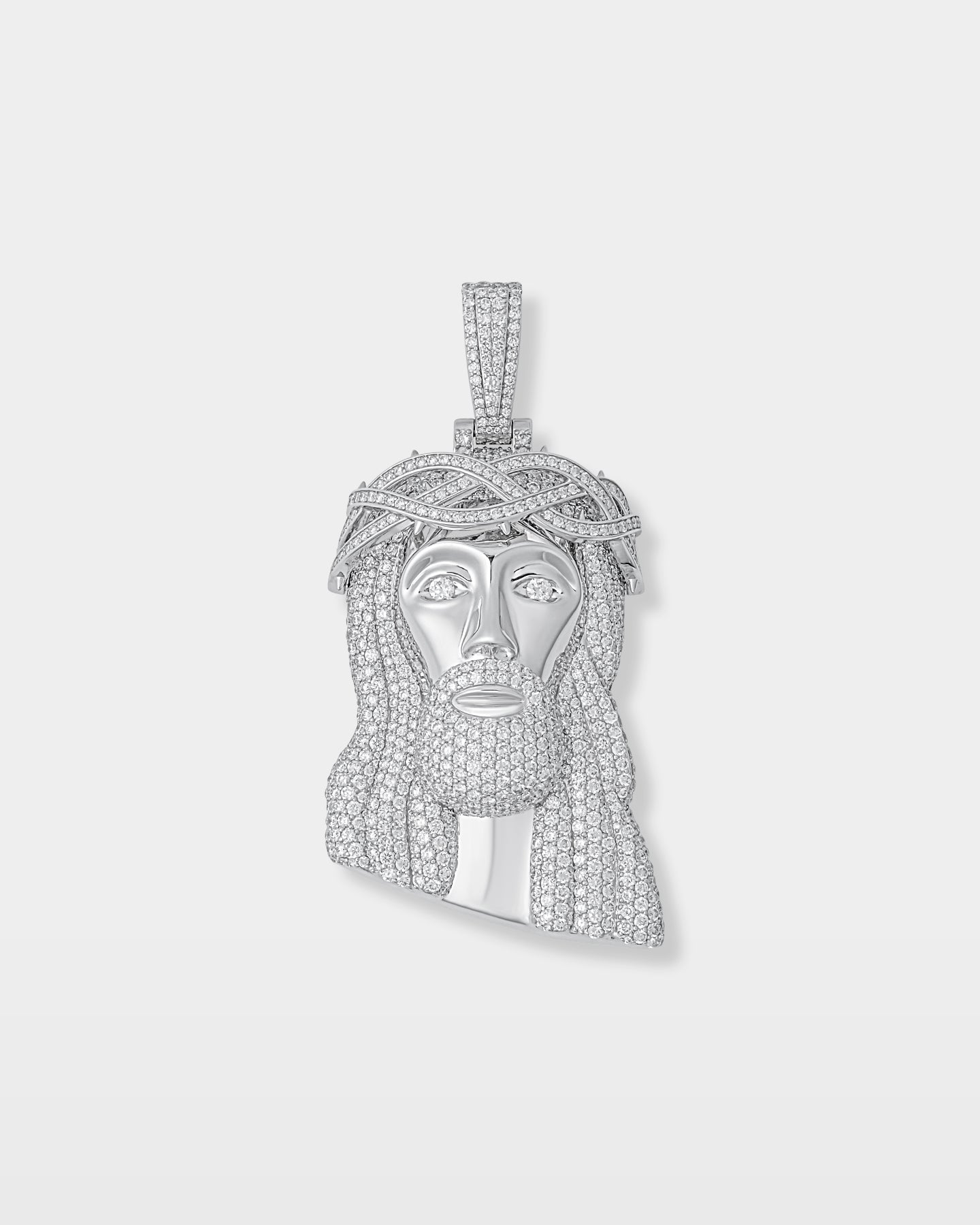 White Gold Jesus Diamond Pendant | Noah's Fine Watches Dallas