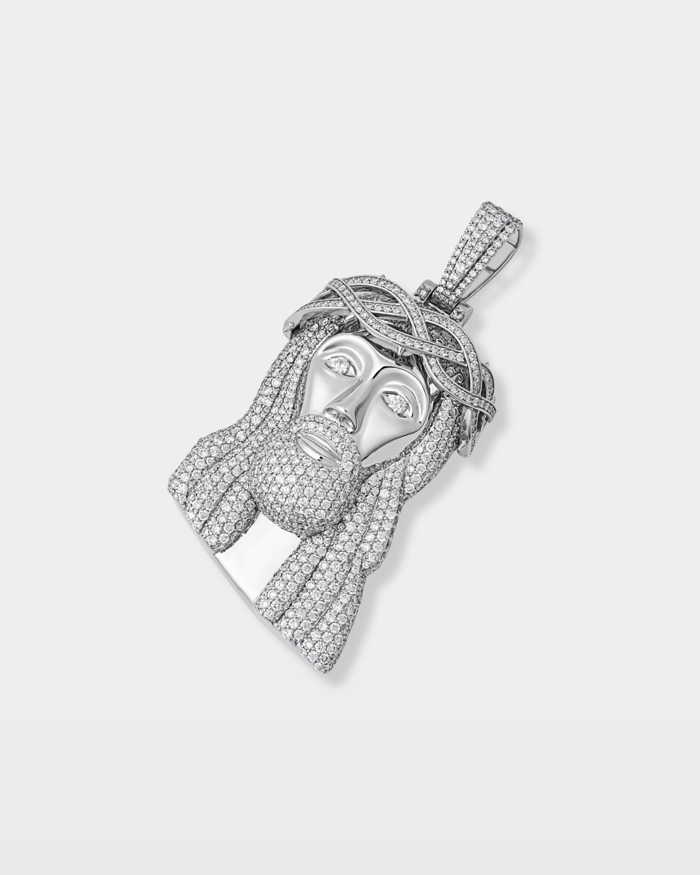 White Gold Jesus Diamond Pendant | Noah's Fine Watches Dallas