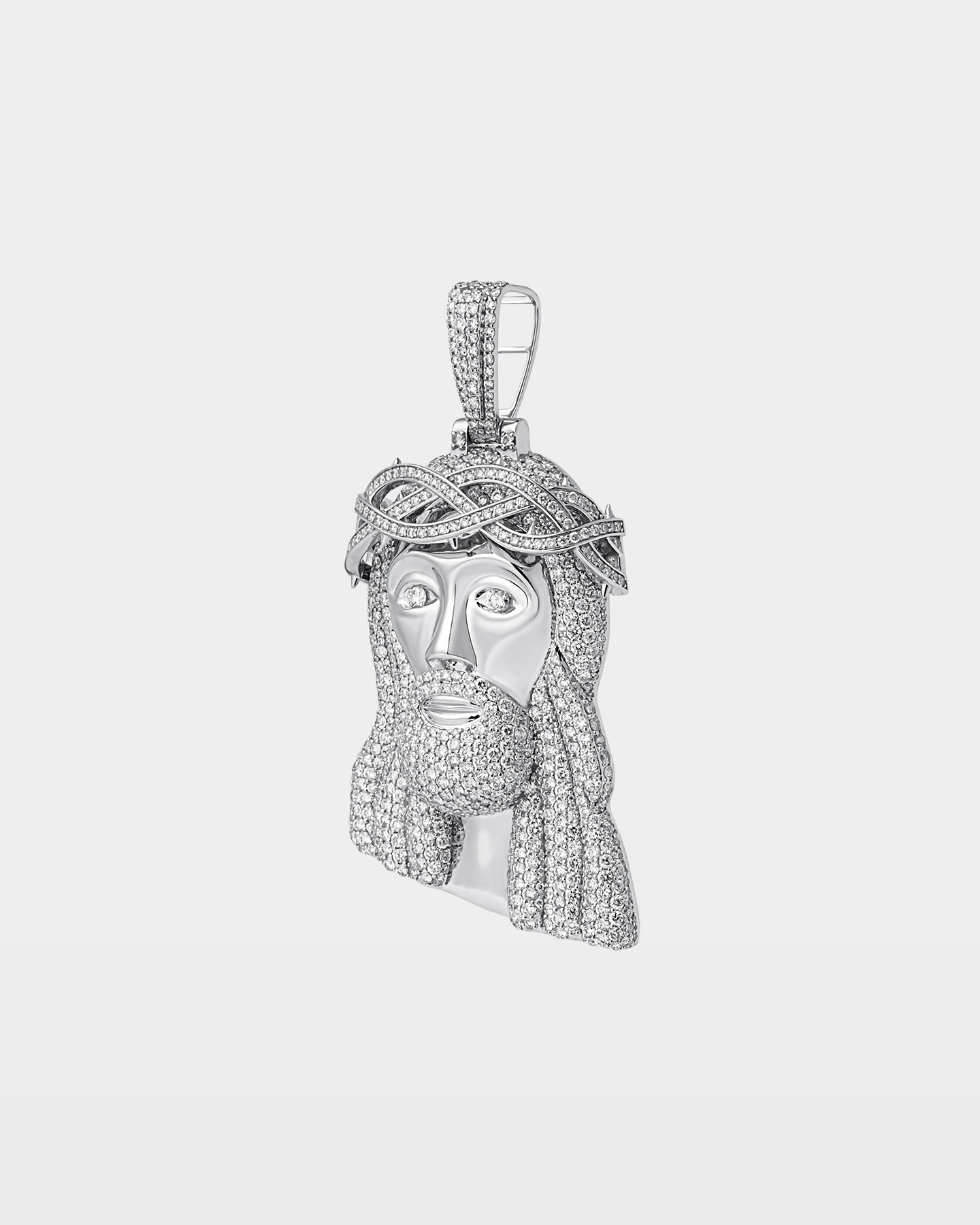 White Gold Jesus Diamond Pendant | Noah's Fine Watches Dallas