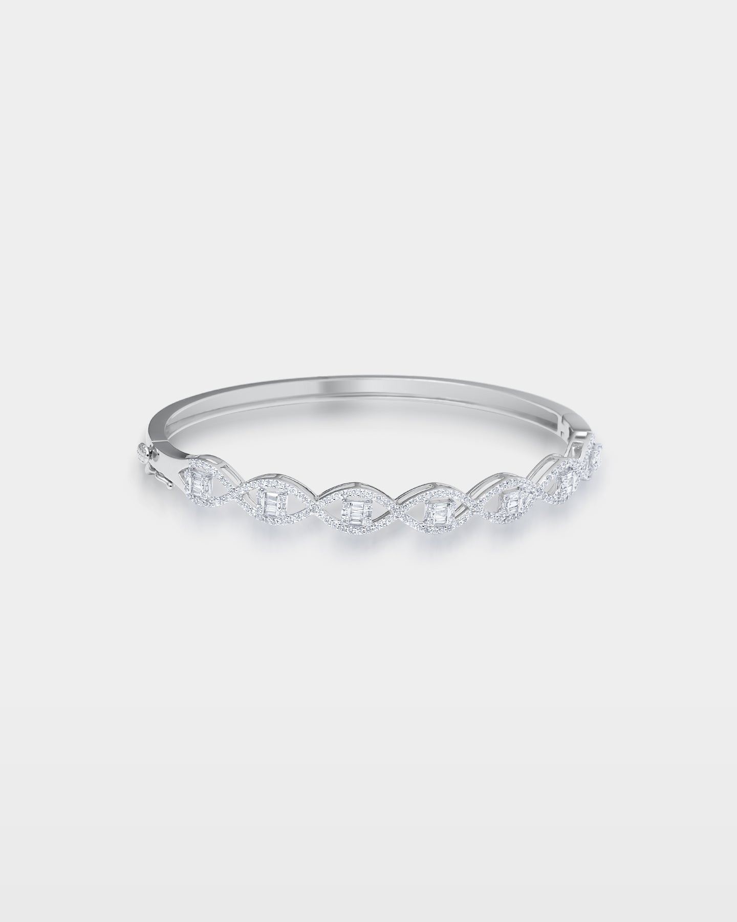 White Gold Marquise Diamond Bangle Bracelet | The Ice Champ DFW, Texas