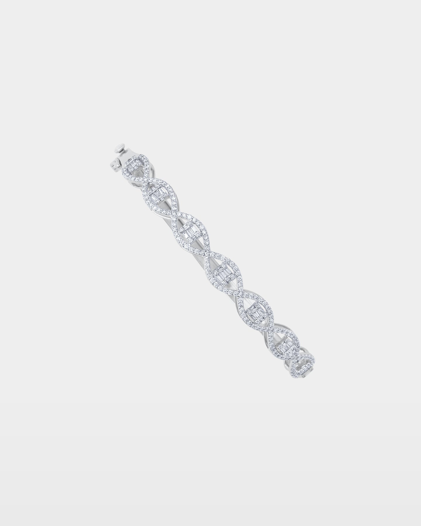 White Gold Marquise Diamond Bangle Bracelet | The Ice Champ DFW, Texas