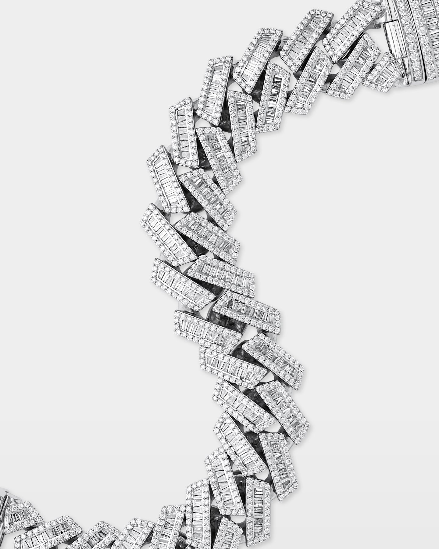 White Gold Miami Cuban Link Diamond Bracelet | The Ice Champ TX