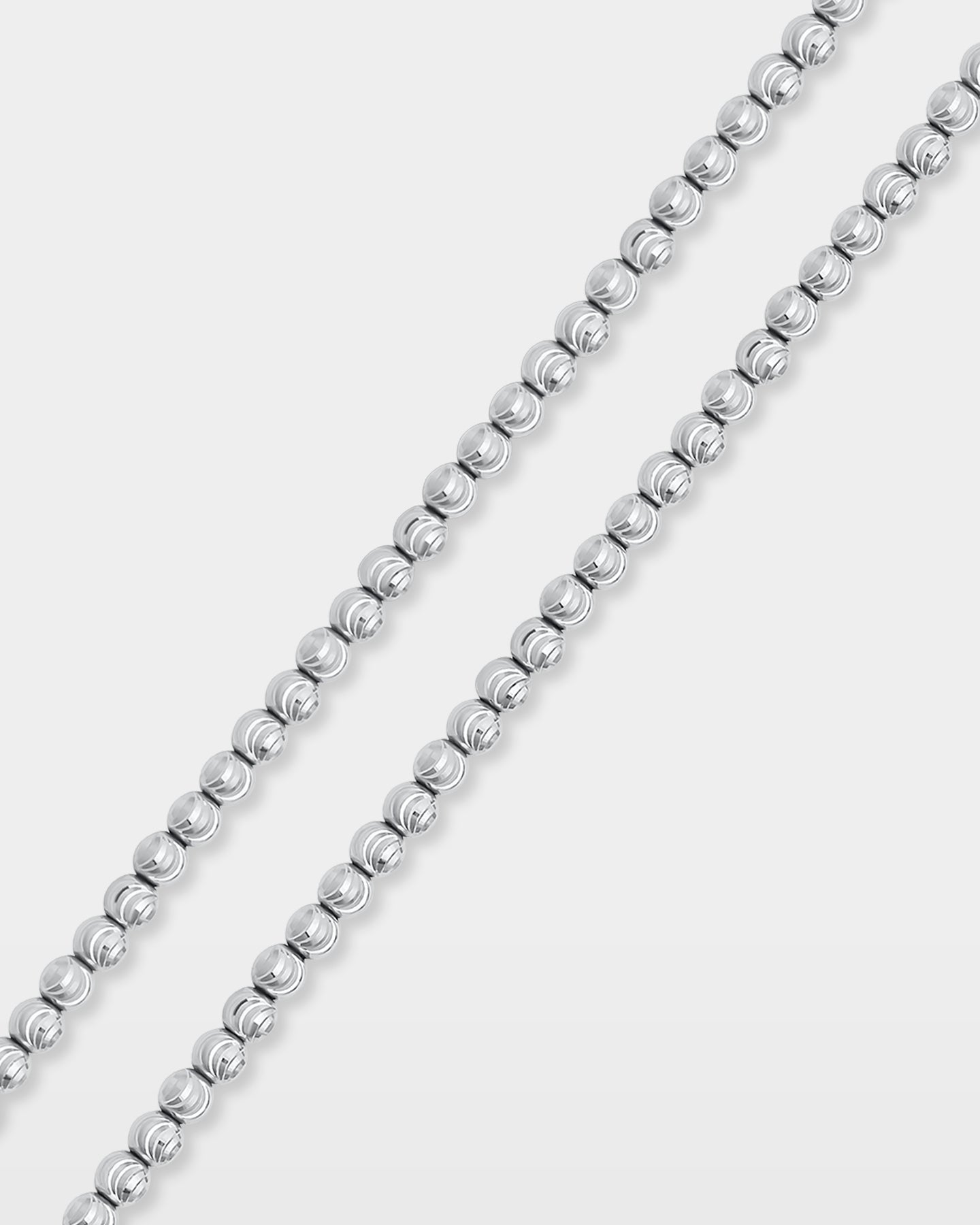 10K Gold Moon Cut Bead Chain | The Ice Champ Men's Gold Chains Dallas