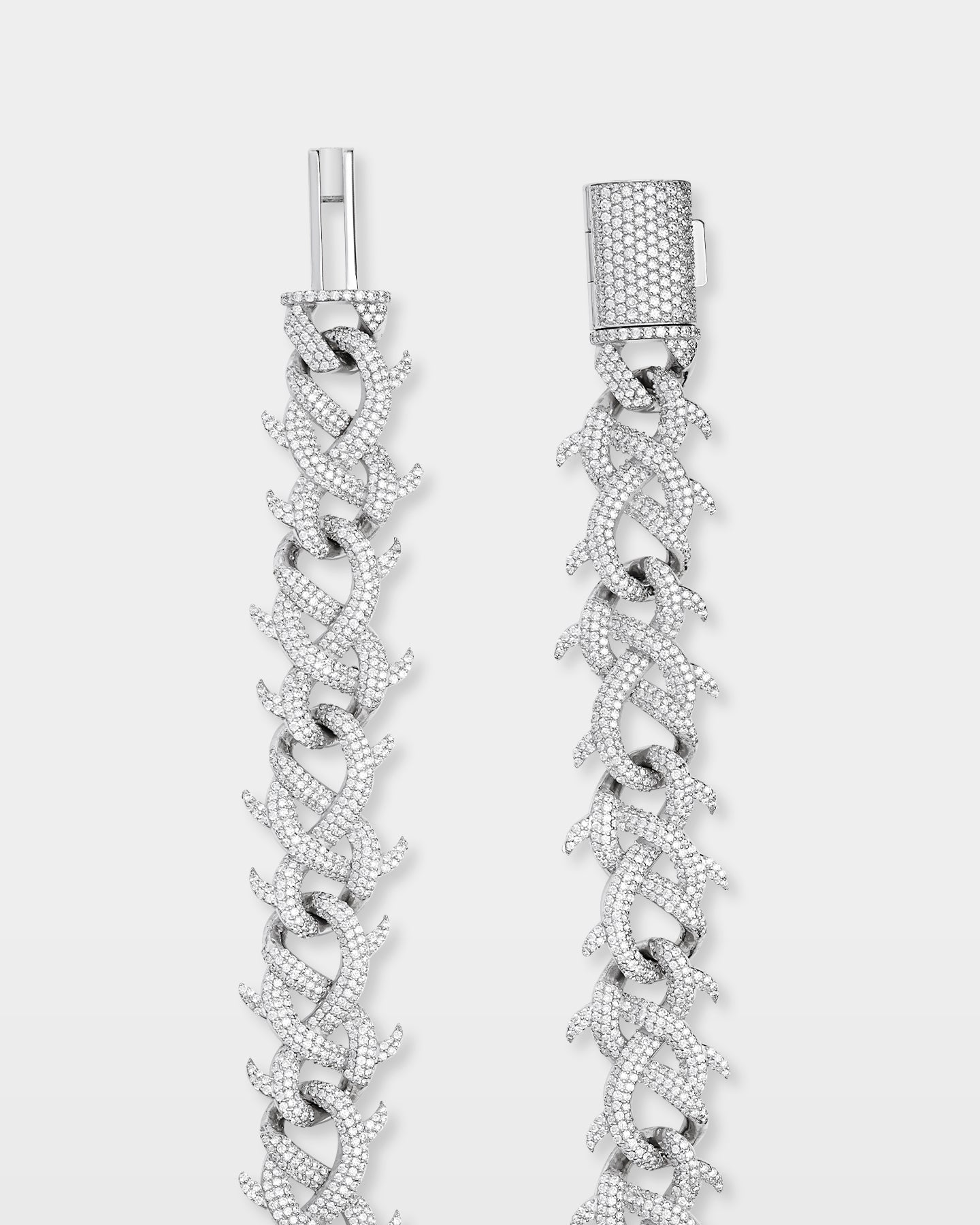 10k Gold Spiked Diamond Cuban Link Chain | The Ice Champ DFW