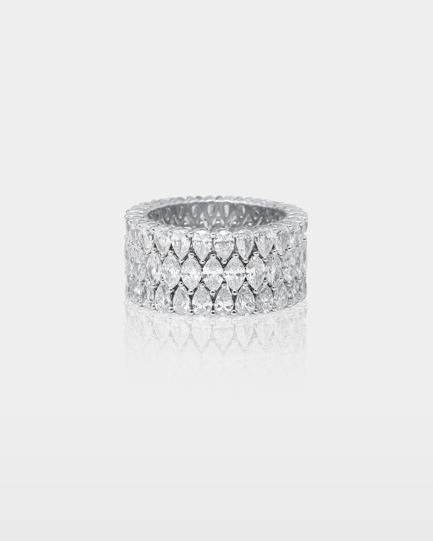 Gold Pear and Marquise Diamond Eternity Band | The Ice Champ Dallas, Texas