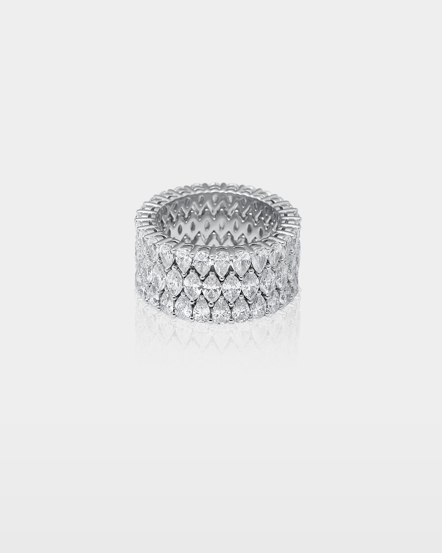 Gold Pear and Marquise Diamond Eternity Band | The Ice Champ Dallas, Texas