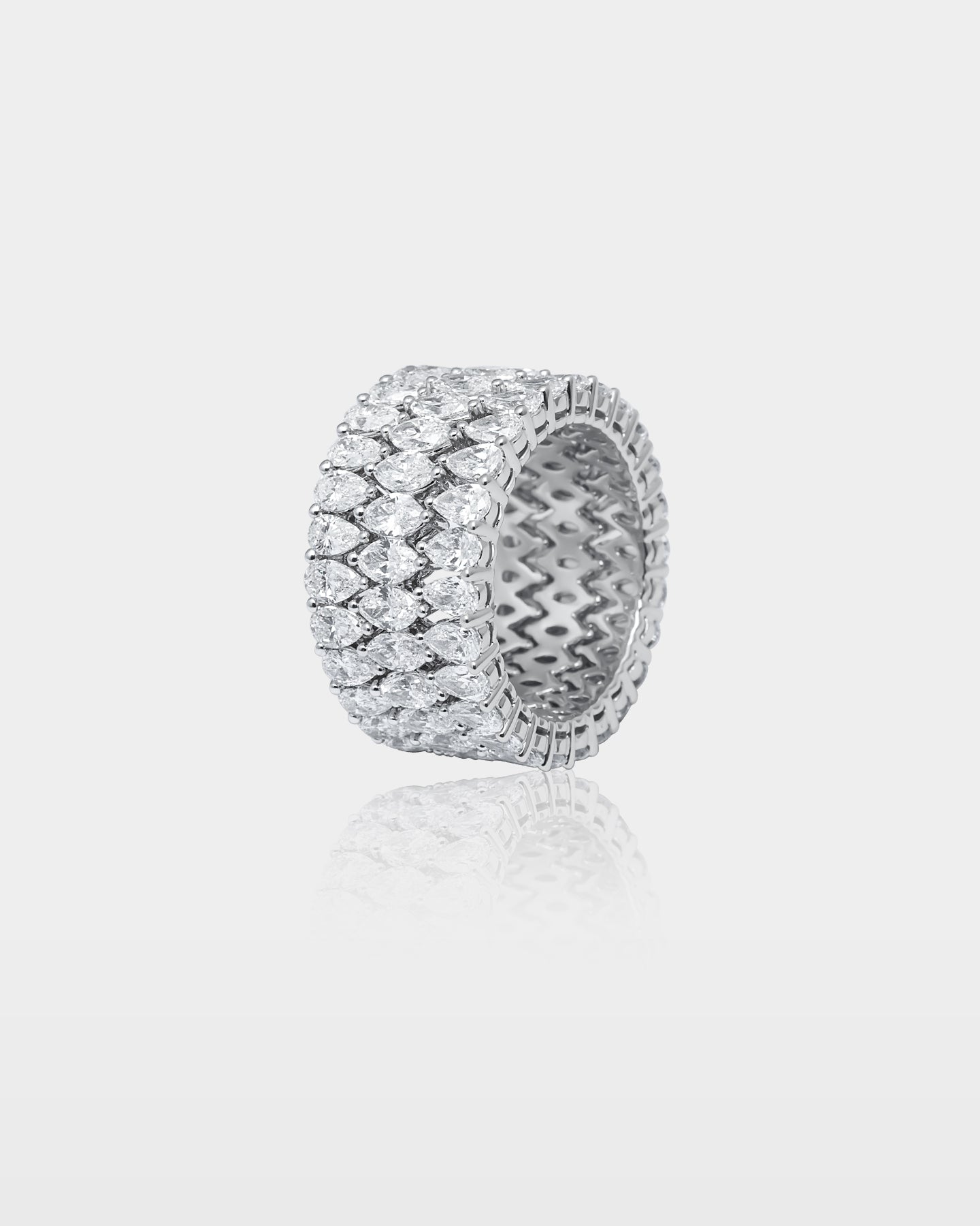 Gold Pear and Marquise Diamond Eternity Band | The Ice Champ Dallas, Texas