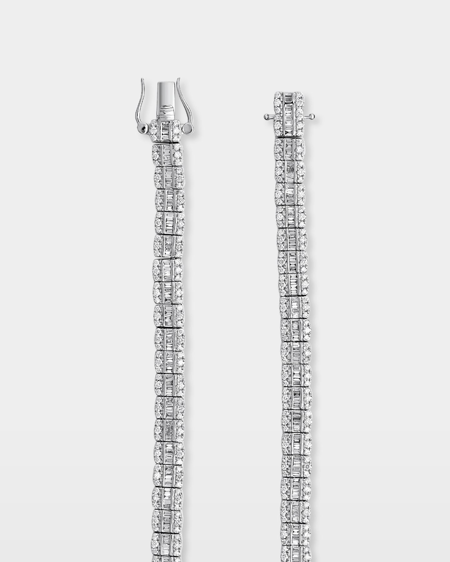 10k Gold Triple Row Diamond Tennis Necklace | The Ice Champ DFW