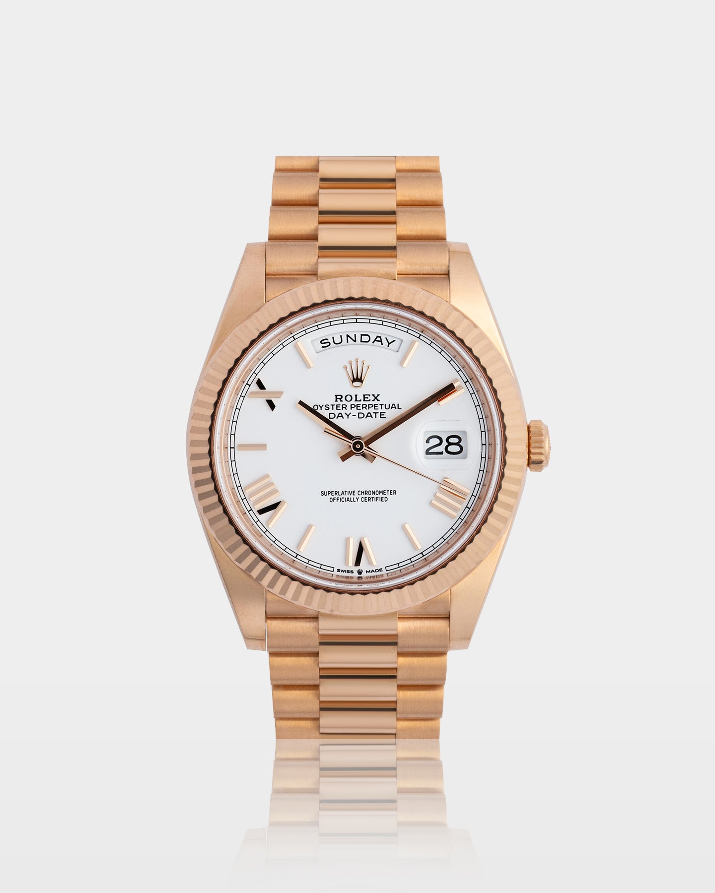 Rose Gold Rolex Day-Date 40 228235 | The Ice Champ Watches in Texas