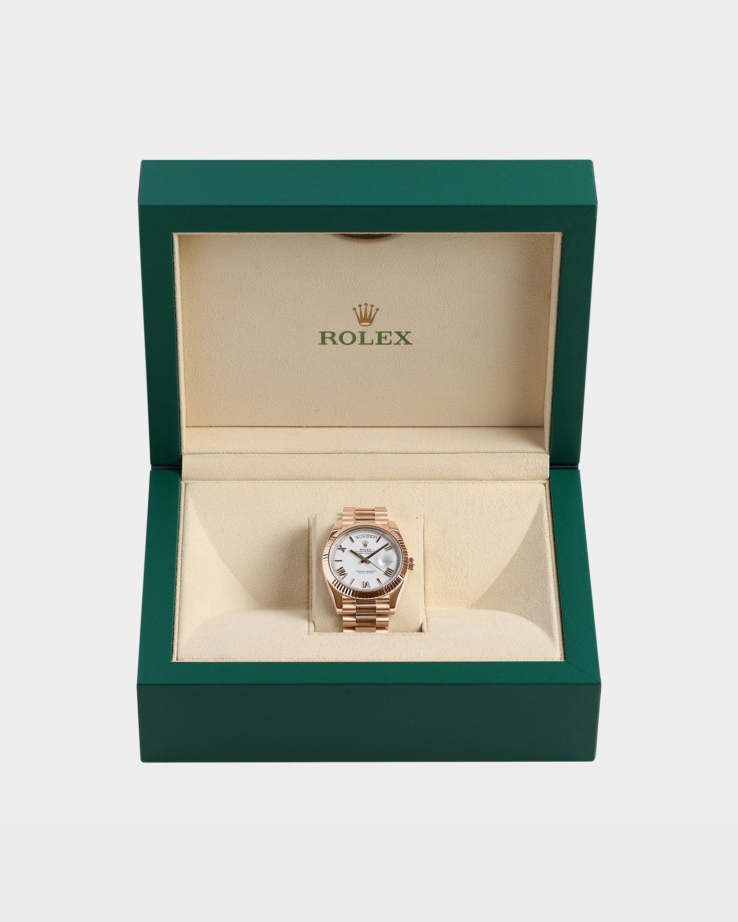 Rose Gold Rolex Day-Date 40 228235 | The Ice Champ Watches in Texas