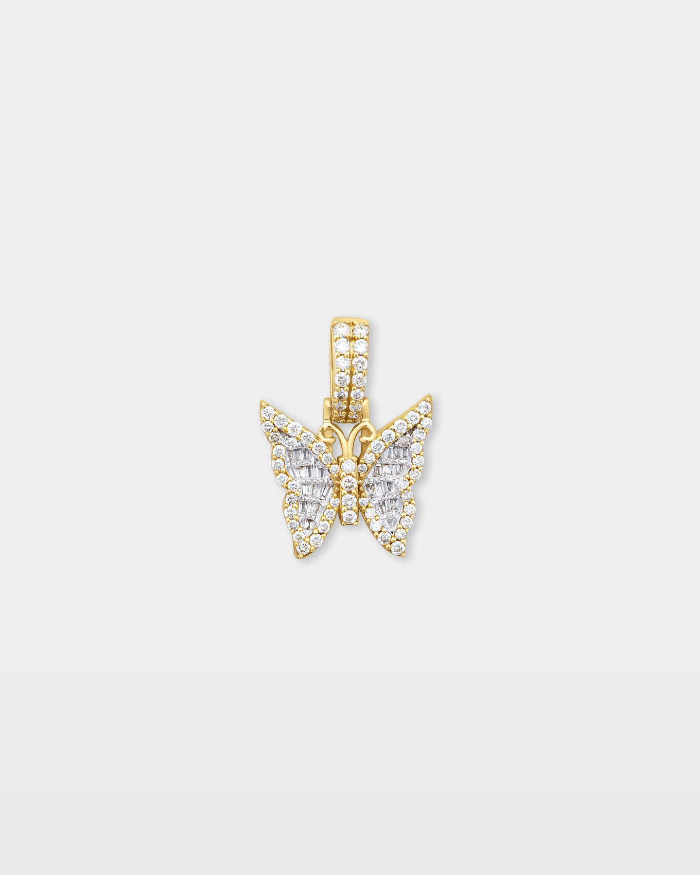 Butterfly Cluster Diamond Pendant | The Ice Champ Gold Jewelry Dallas