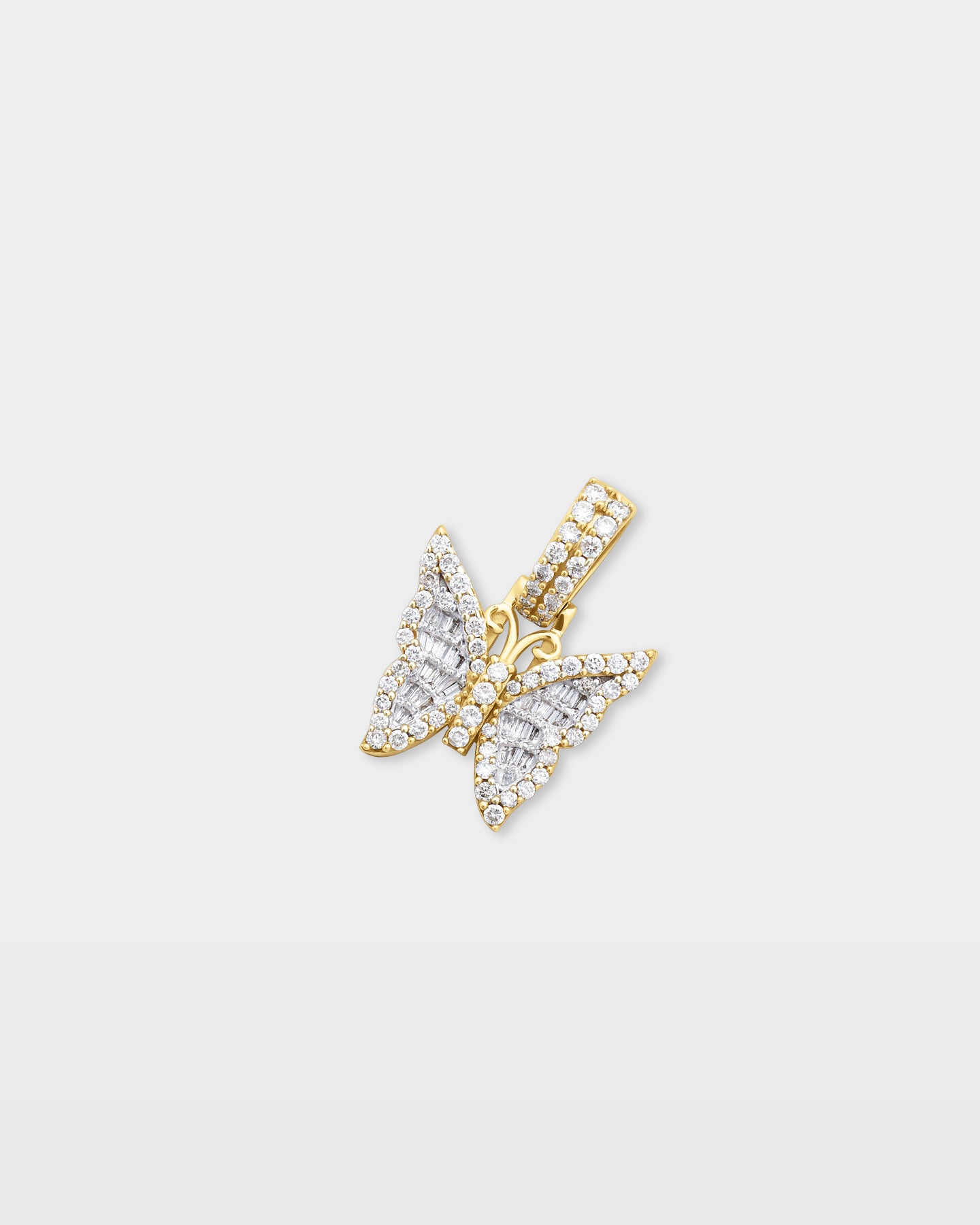 Butterfly Cluster Diamond Pendant | The Ice Champ Gold Jewelry Dallas