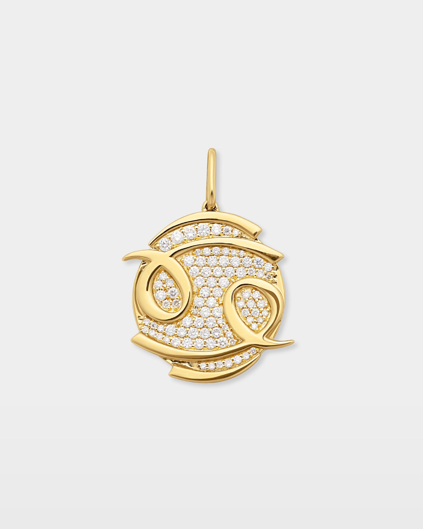 10K Gold Cancer Zodiac Diamond Pendant | The Ice Champ Zodiac Pendants Dallas
