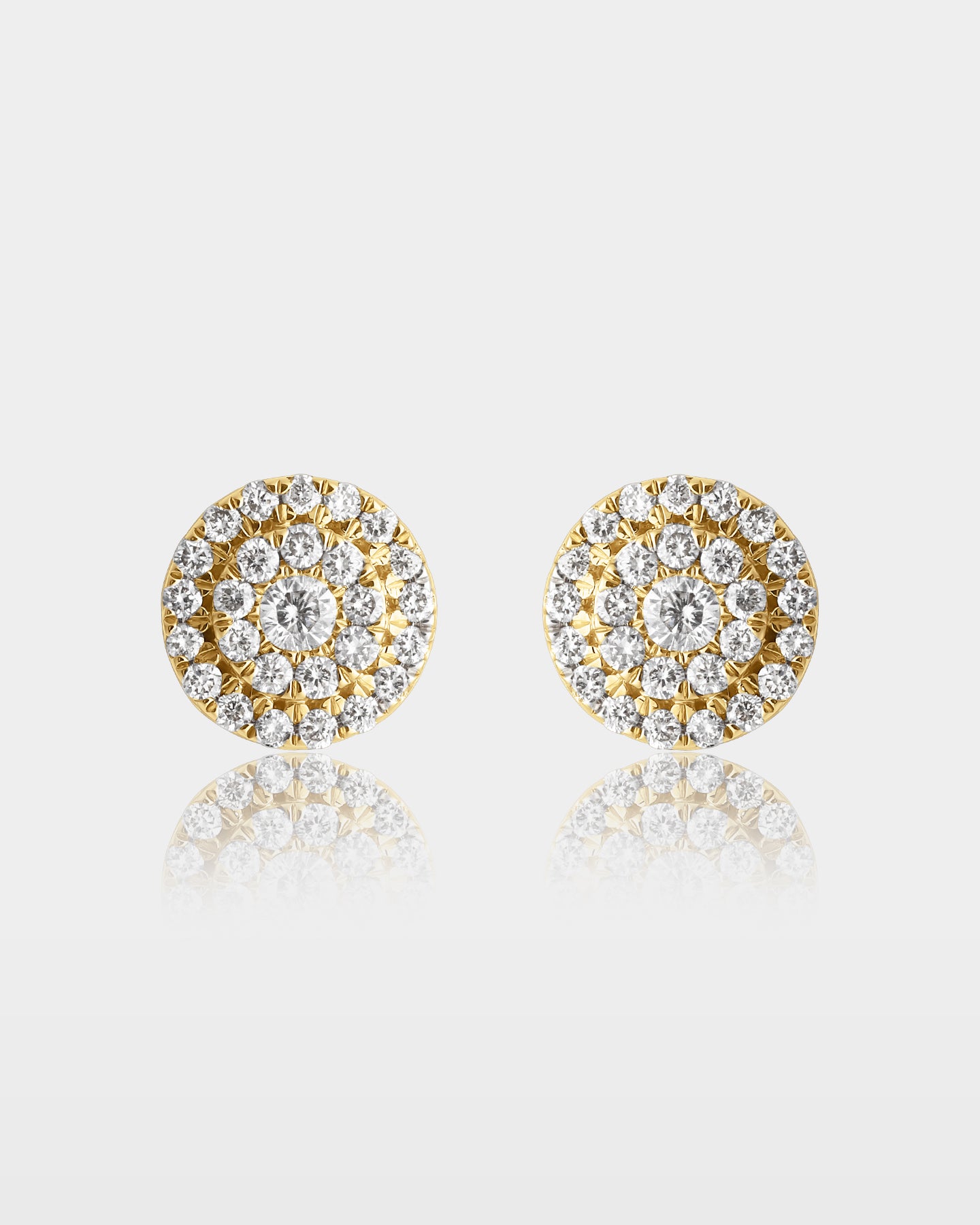 Circular Layered Diamond Studs | The Ice Champ Diamond Jewelry DFW