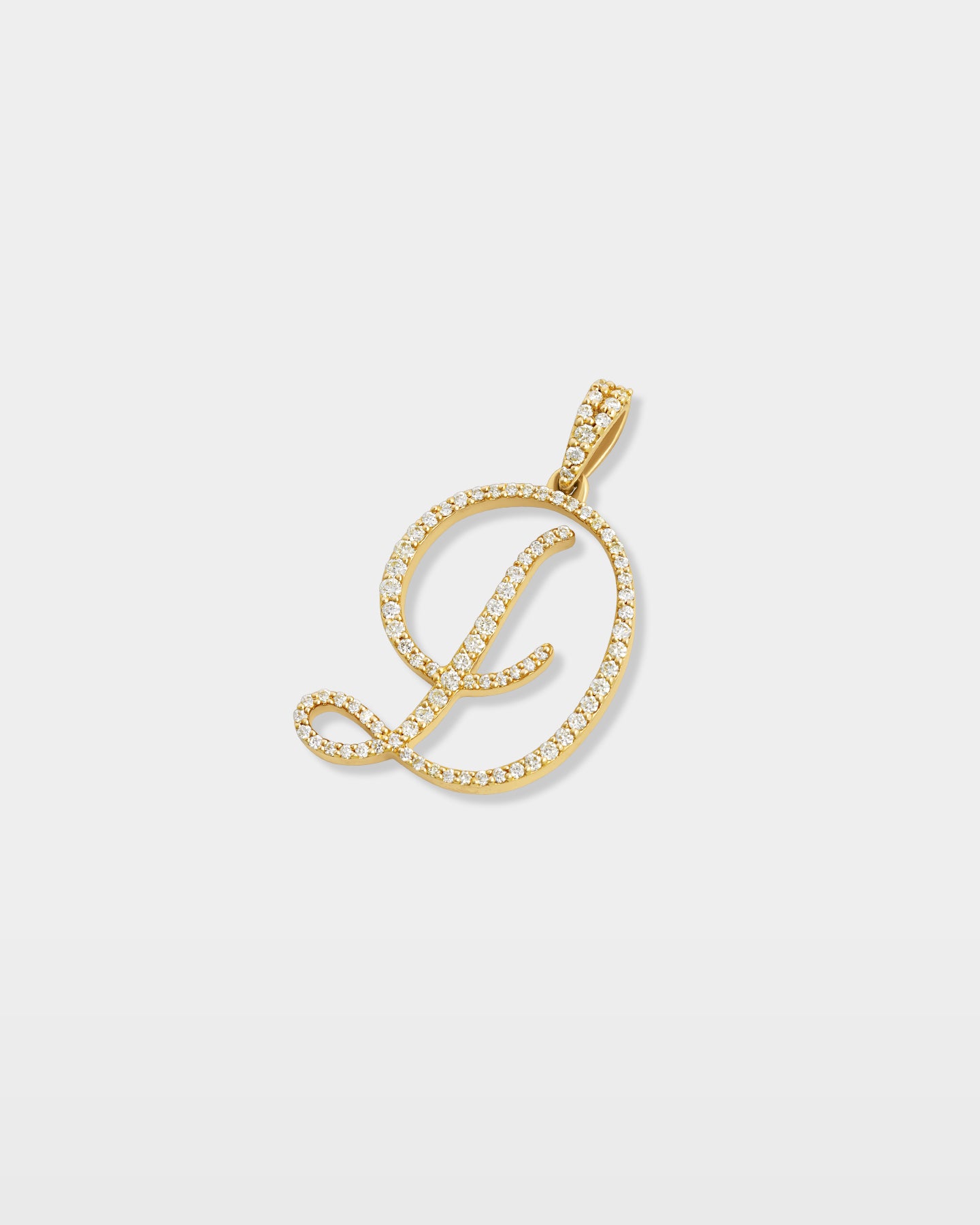 Yellow Gold "D" Letter Diamond Pendant | The Ice Champ TX