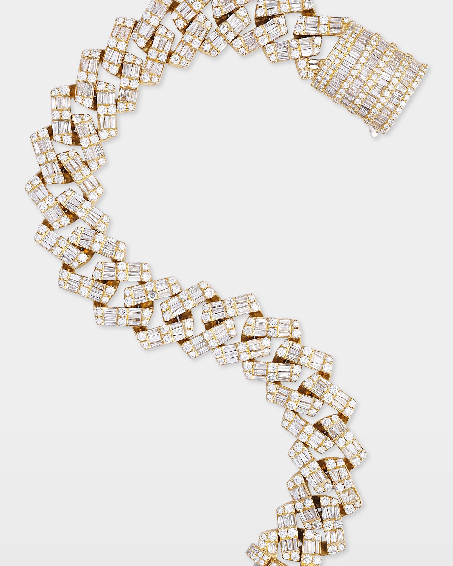 14k Gold Diamond Baguette Cuban Link Bracelet | The Ice Champ Texas