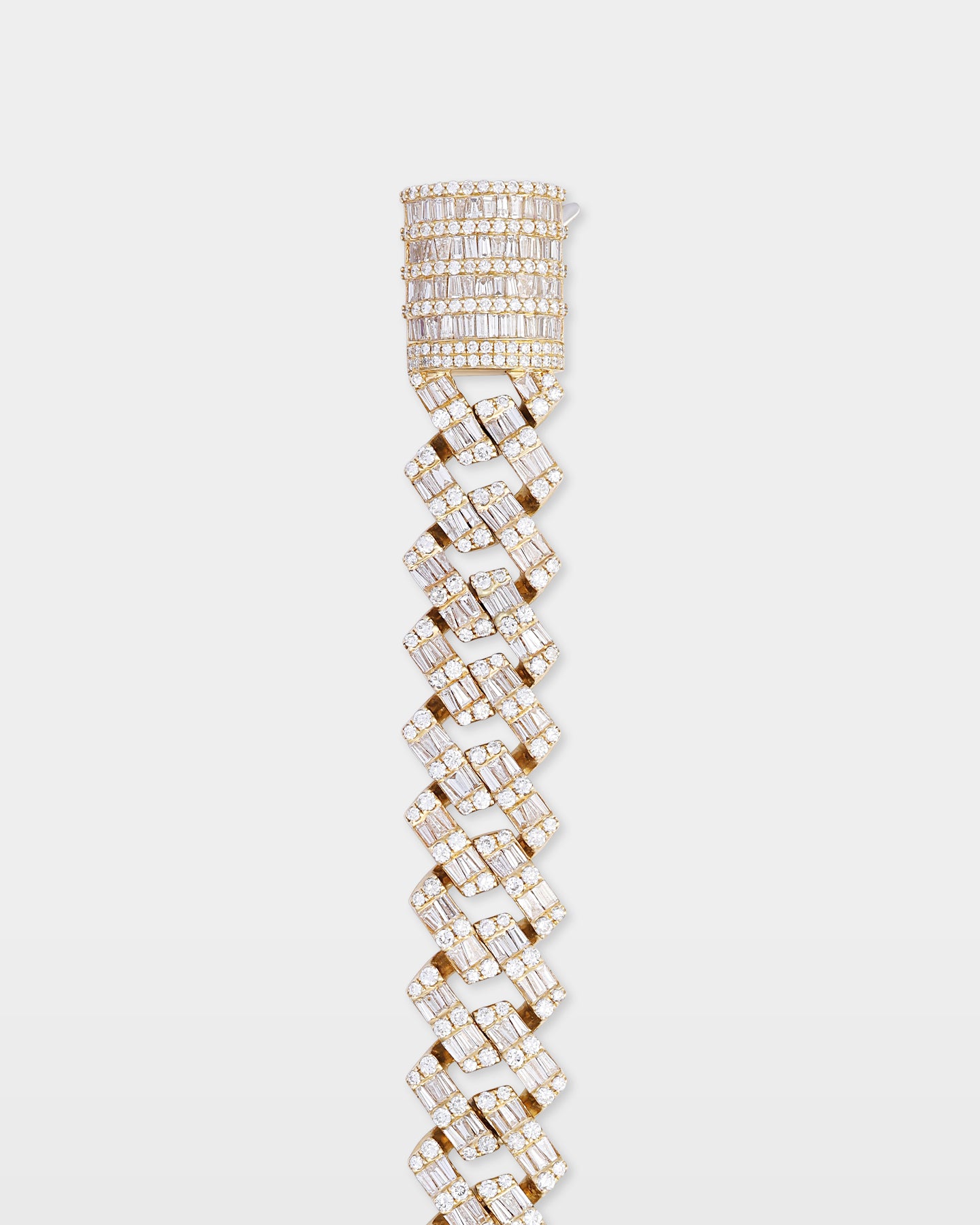 14k Gold Diamond Baguette Cuban Link Bracelet | The Ice Champ Texas