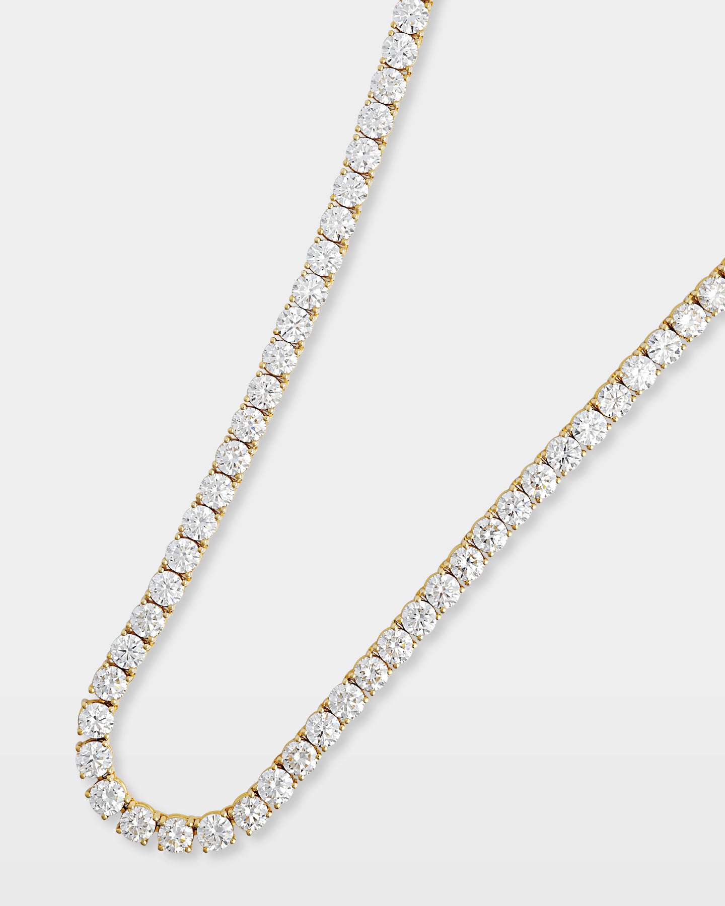Round Diamond Tennis Necklace 69.1ct | The Ice Champ Mens Diamond Jewelry TX