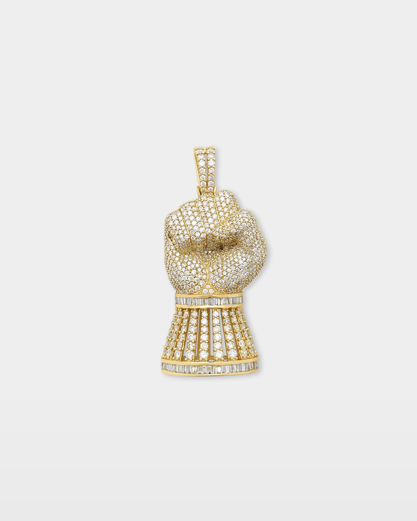 Power Fist Diamond Pendant | The Ice Champ Custom Diamond Jewelry TX