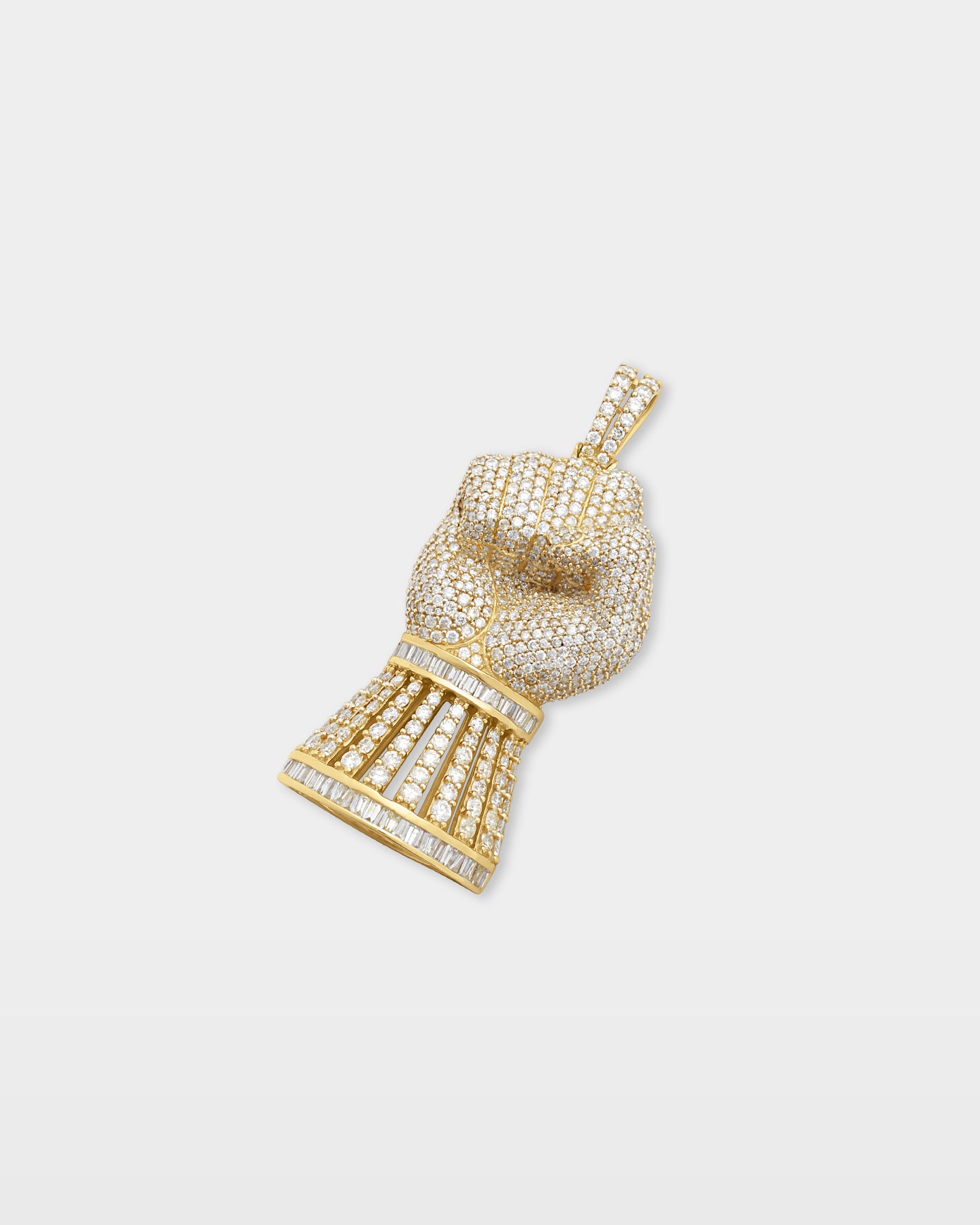 Power Fist Diamond Pendant | The Ice Champ Custom Diamond Jewelry TX