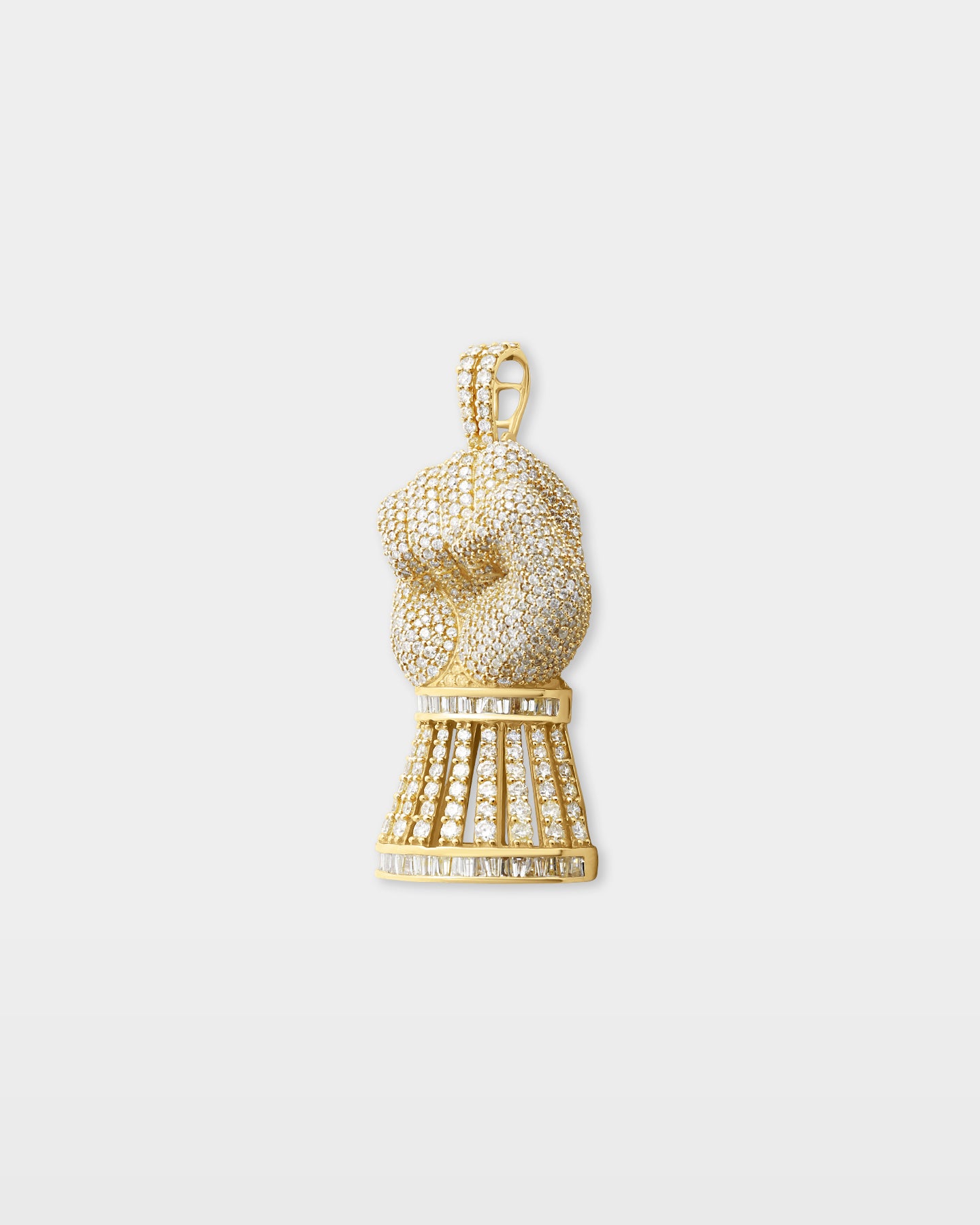 Power Fist Diamond Pendant | The Ice Champ Custom Diamond Jewelry TX