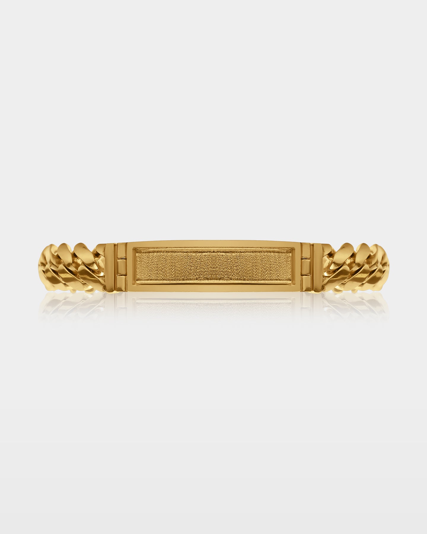 Yellow Gold ID Cuban Bracelet | The Ice Champ Dallas