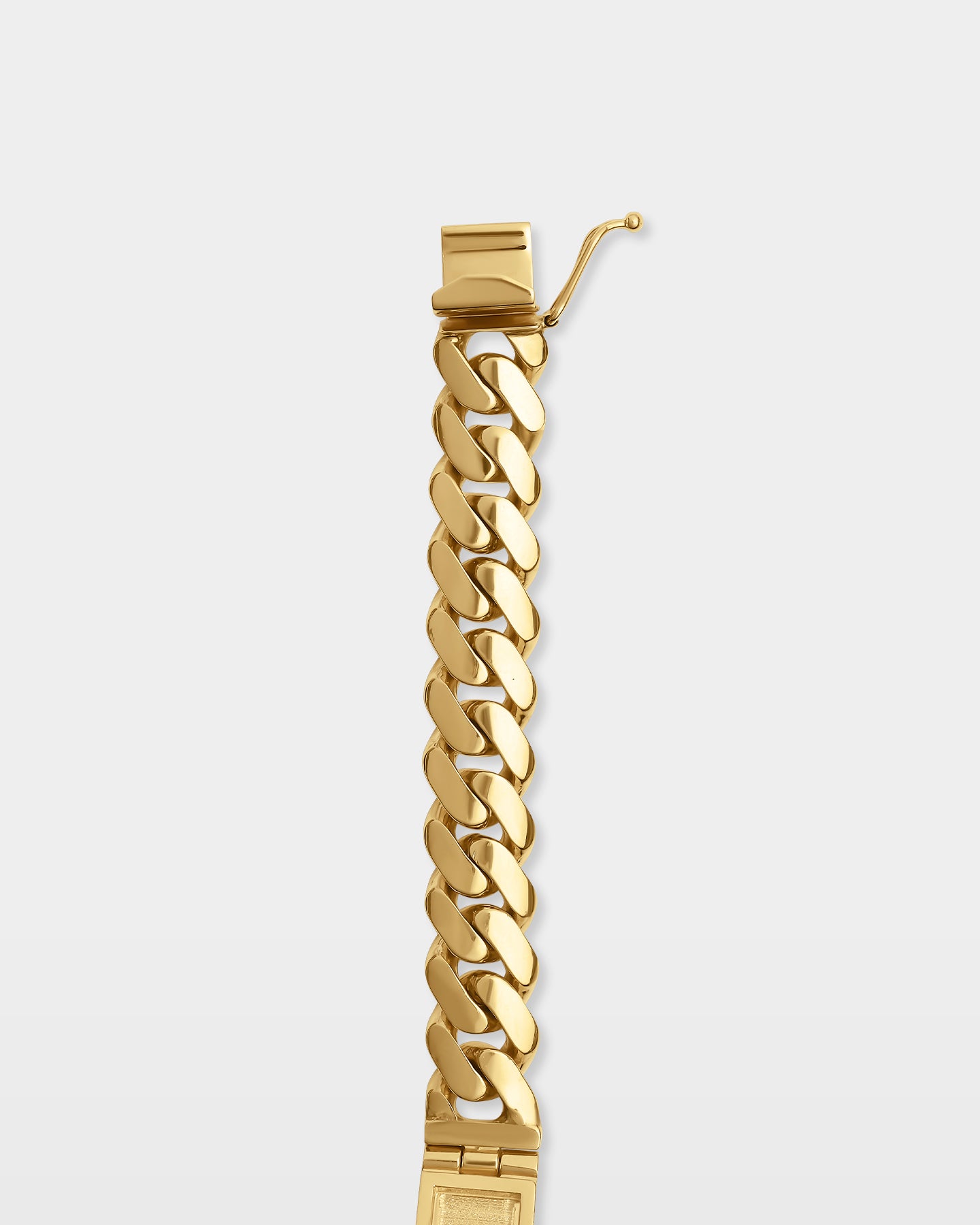 Yellow Gold ID Cuban Bracelet | The Ice Champ Dallas