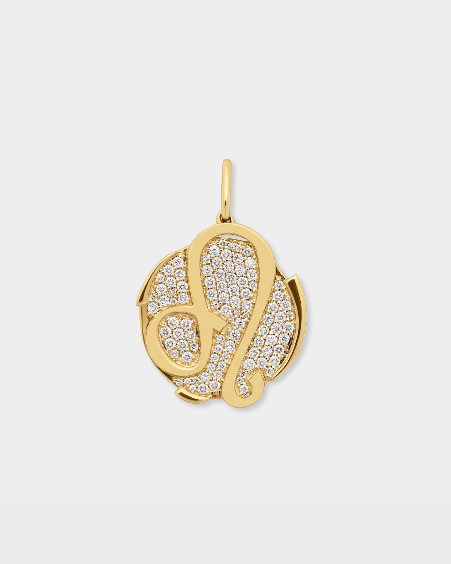 10K Gold Leo Zodiac Diamond Pendant | The Ice Champ Custom Pendants Dallas