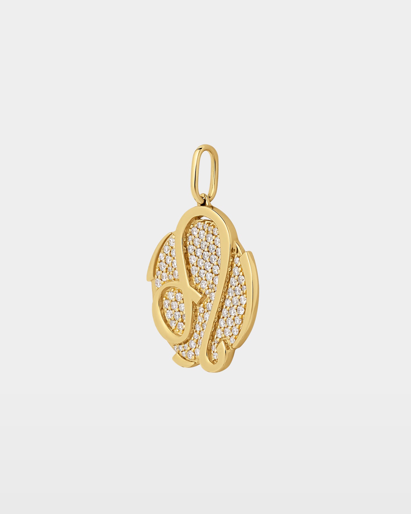 10K Gold Leo Zodiac Diamond Pendant | The Ice Champ Custom Pendants Dallas
