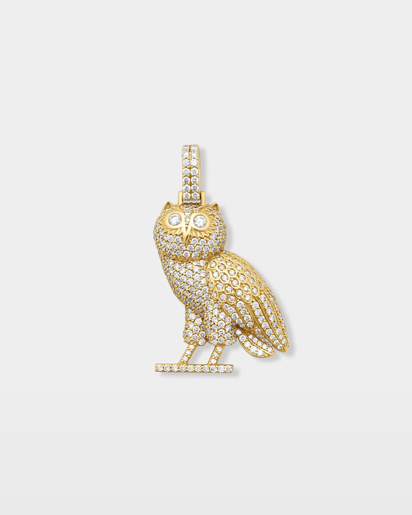 Owl Pavé Diamond Pendant | The Ice Champ Custom Jewelry Texas
