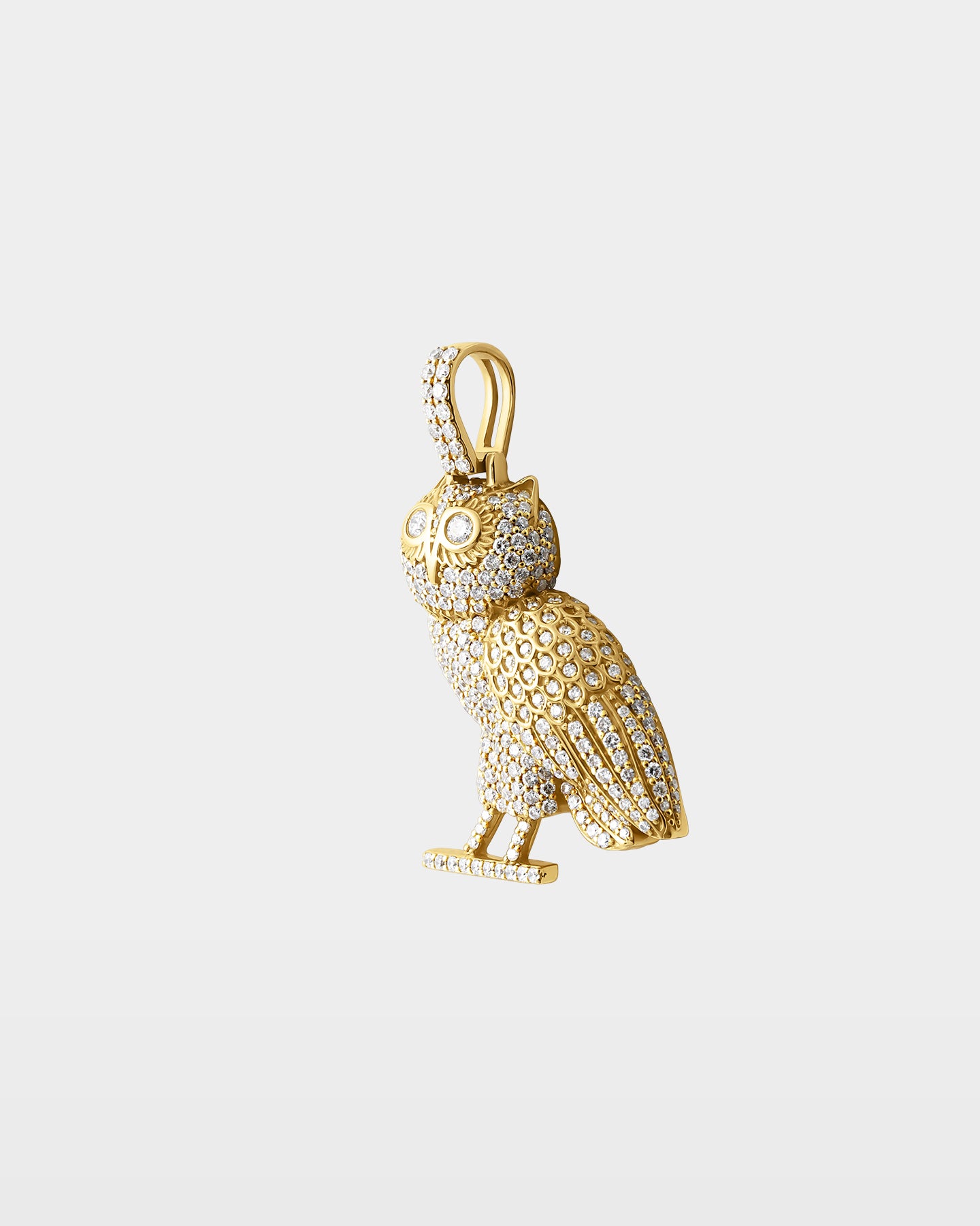 Owl Pavé Diamond Pendant | The Ice Champ Custom Jewelry Texas