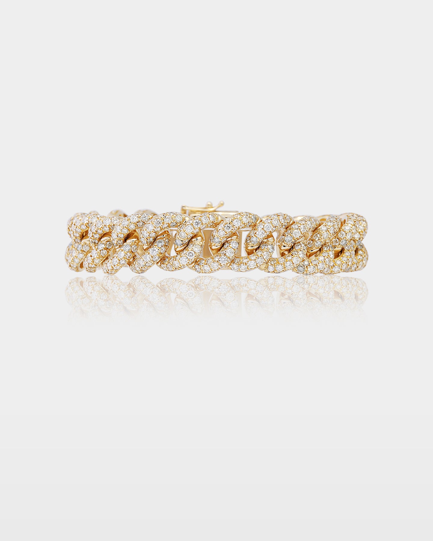 10k Gold Pavé Diamond Curb Chain Bracelet | The Ice Champ DFW