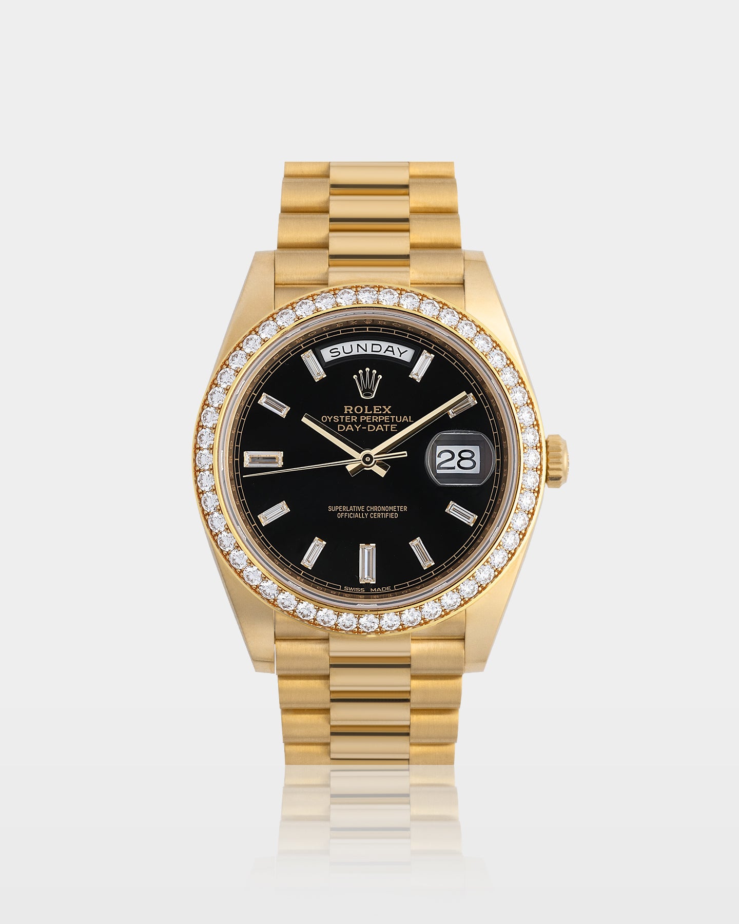 Black Diamond Dial Rolex Day-Date 40 228348RBR | The Ice Champ DFW