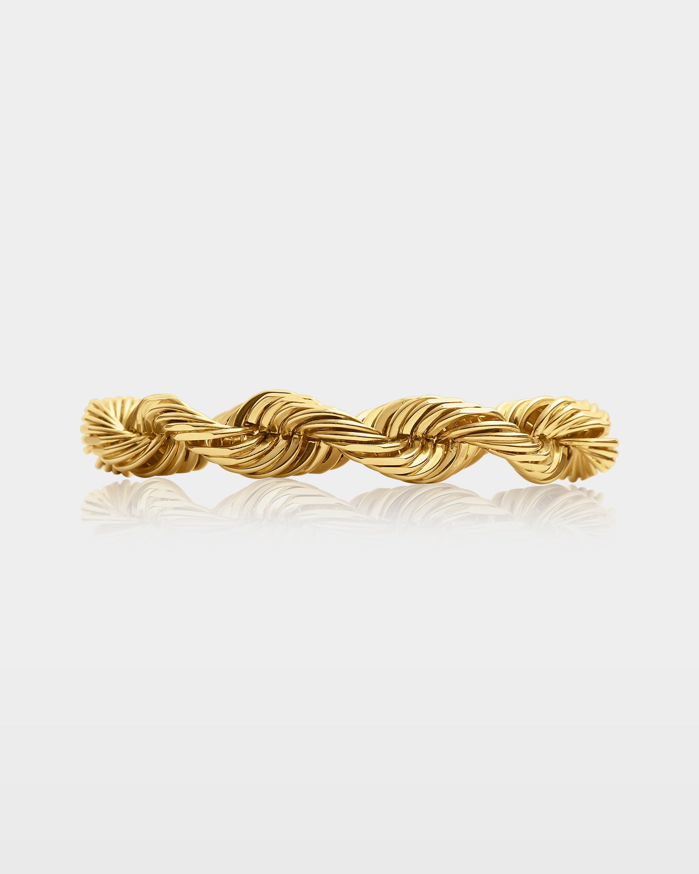 Yellow Gold Rope Bracelet 12.5MM | The Ice Champ Texas