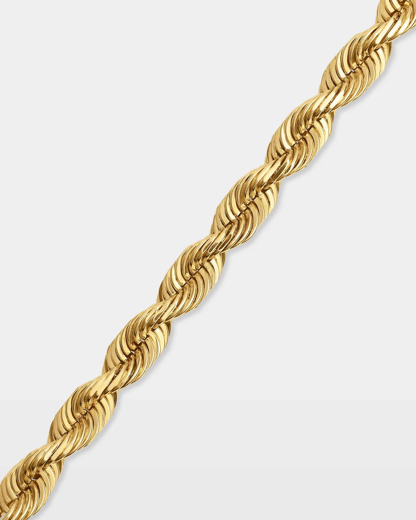 Yellow Gold Rope Bracelet 12.5MM | The Ice Champ Texas