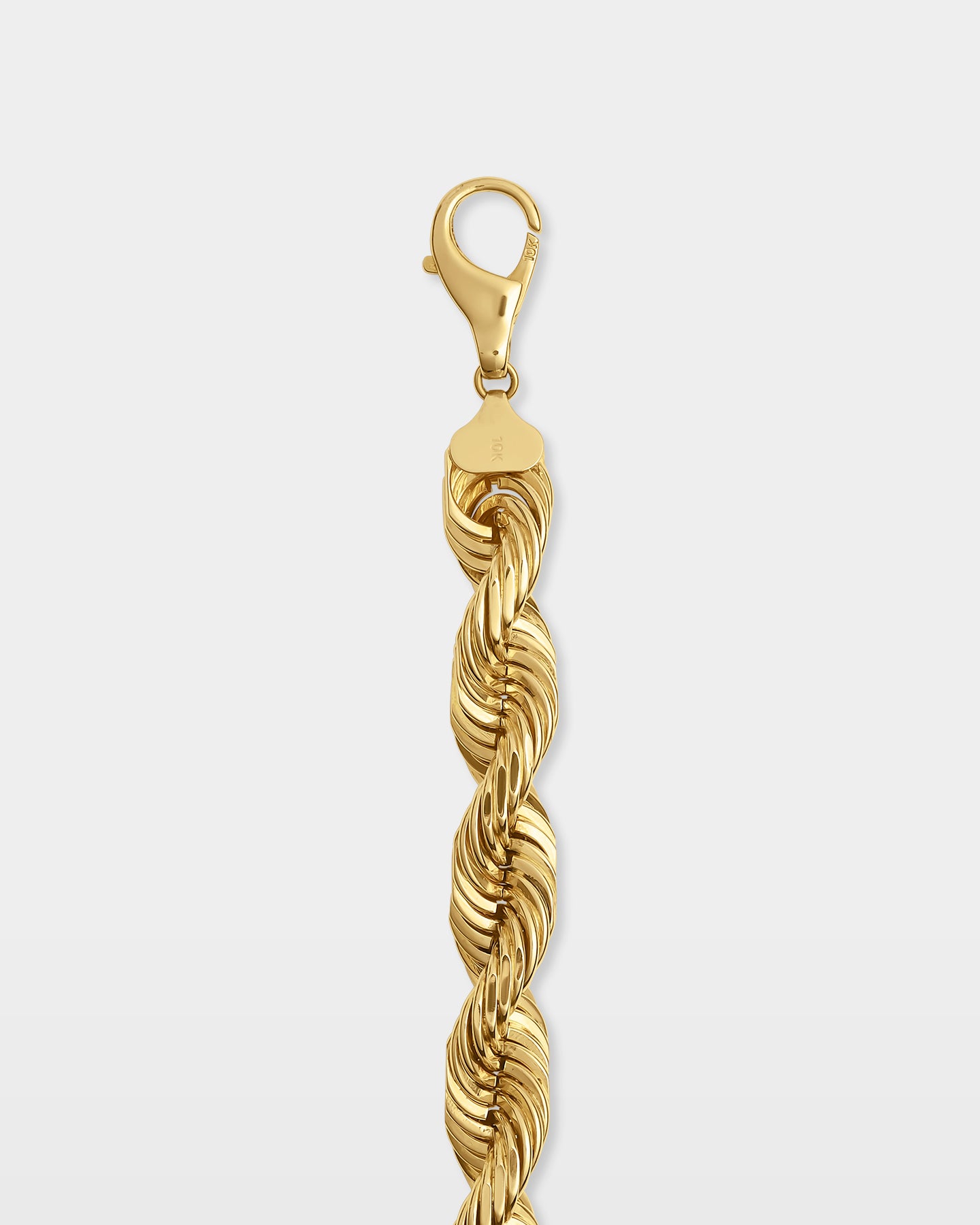 Yellow Gold Rope Bracelet 12.5MM | The Ice Champ Texas