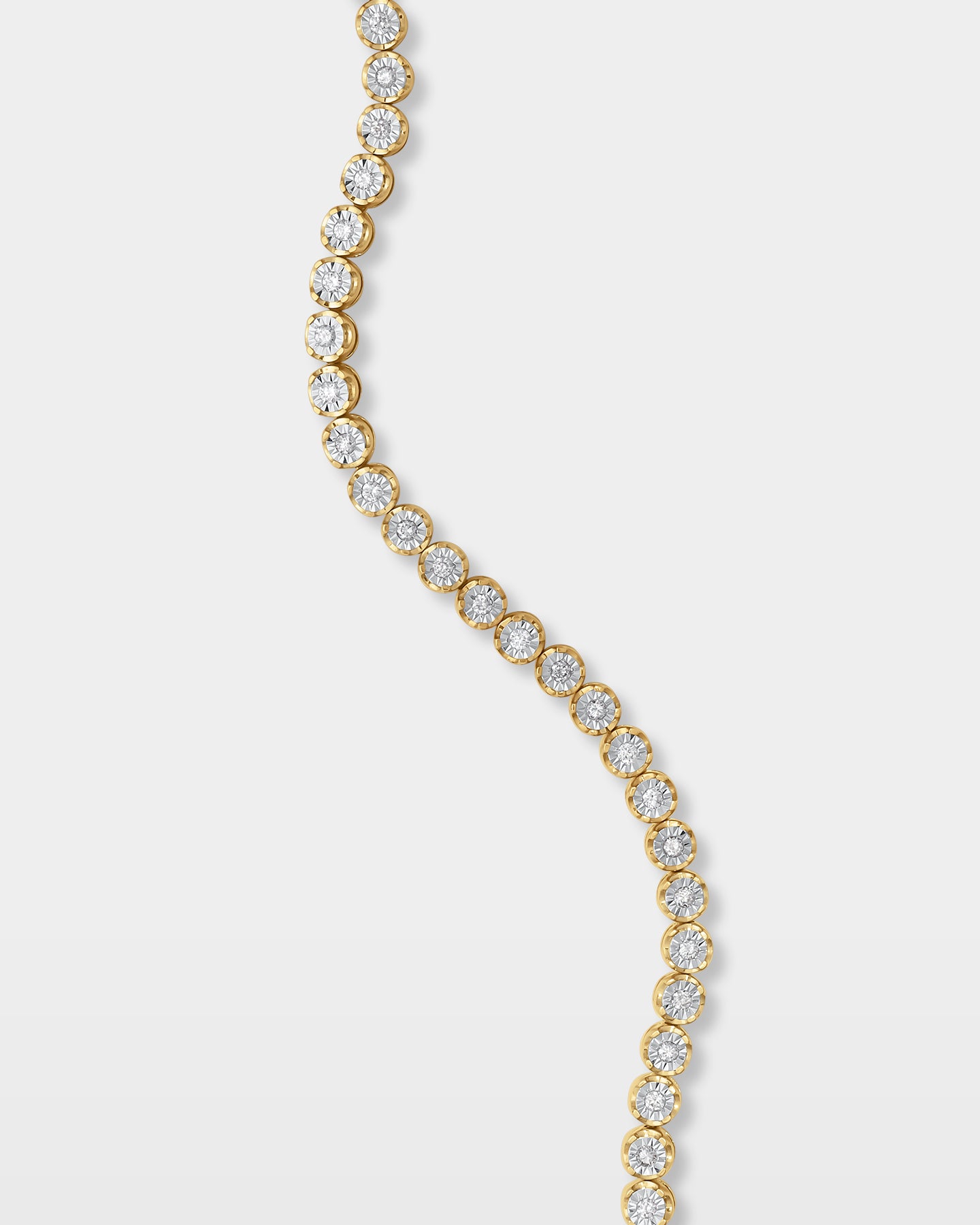 Yellow Gold Round Diamond Bezel Bracelet | The Ice Champ Dallas, TX