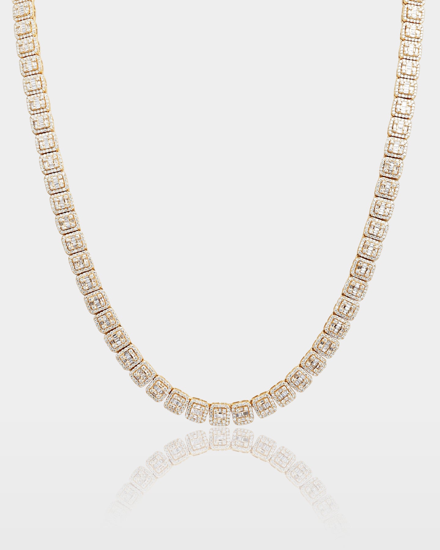 Gold Square Link Diamond Chain | The Ice Champ Grapevine, Texas