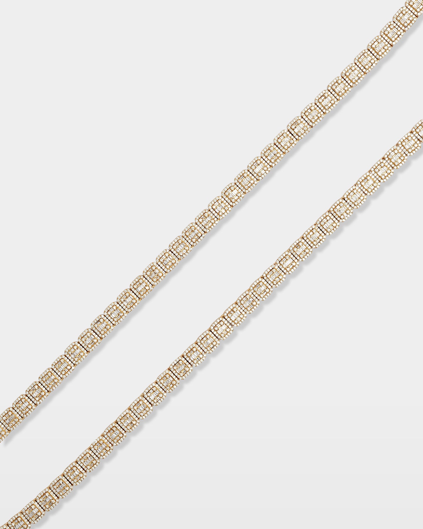 Gold Square Link Diamond Chain | The Ice Champ Grapevine, Texas
