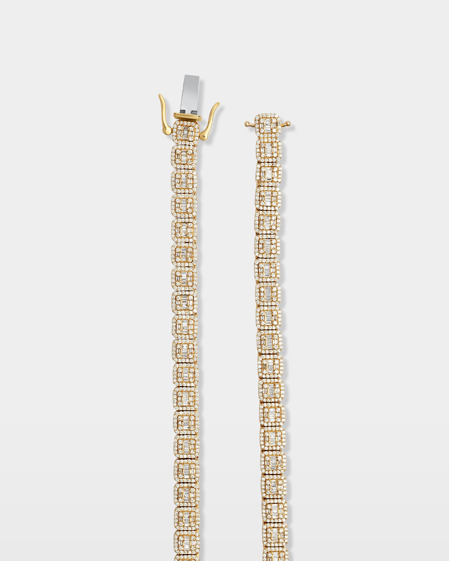 Gold Square Link Diamond Chain | The Ice Champ Grapevine, Texas