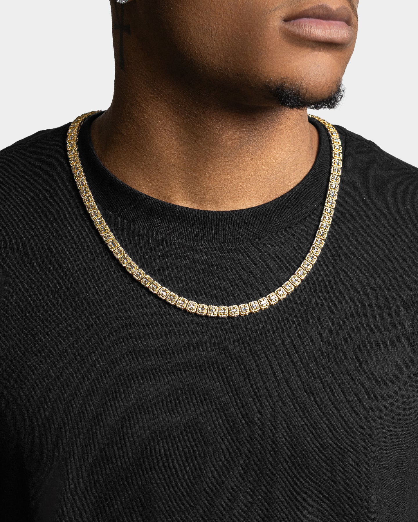 Yellow Gold Square Link Diamond Chain | The Ice Champ Jewelry