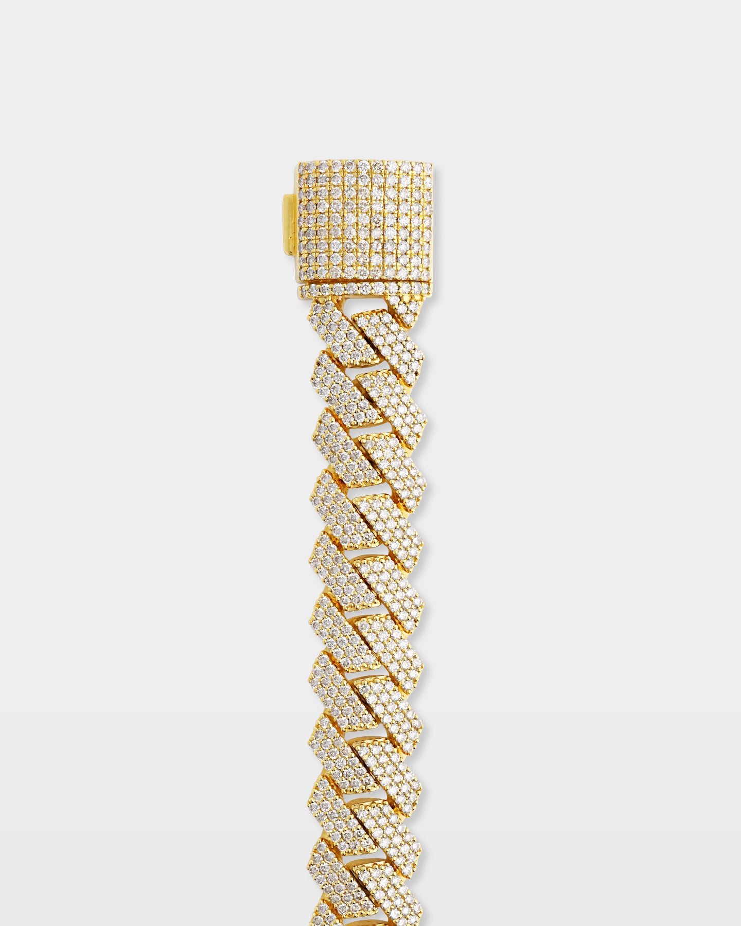 10K Gold 3 Row Diamond Cuban Link Bracelet | The Ice Champ Jewelry Dallas