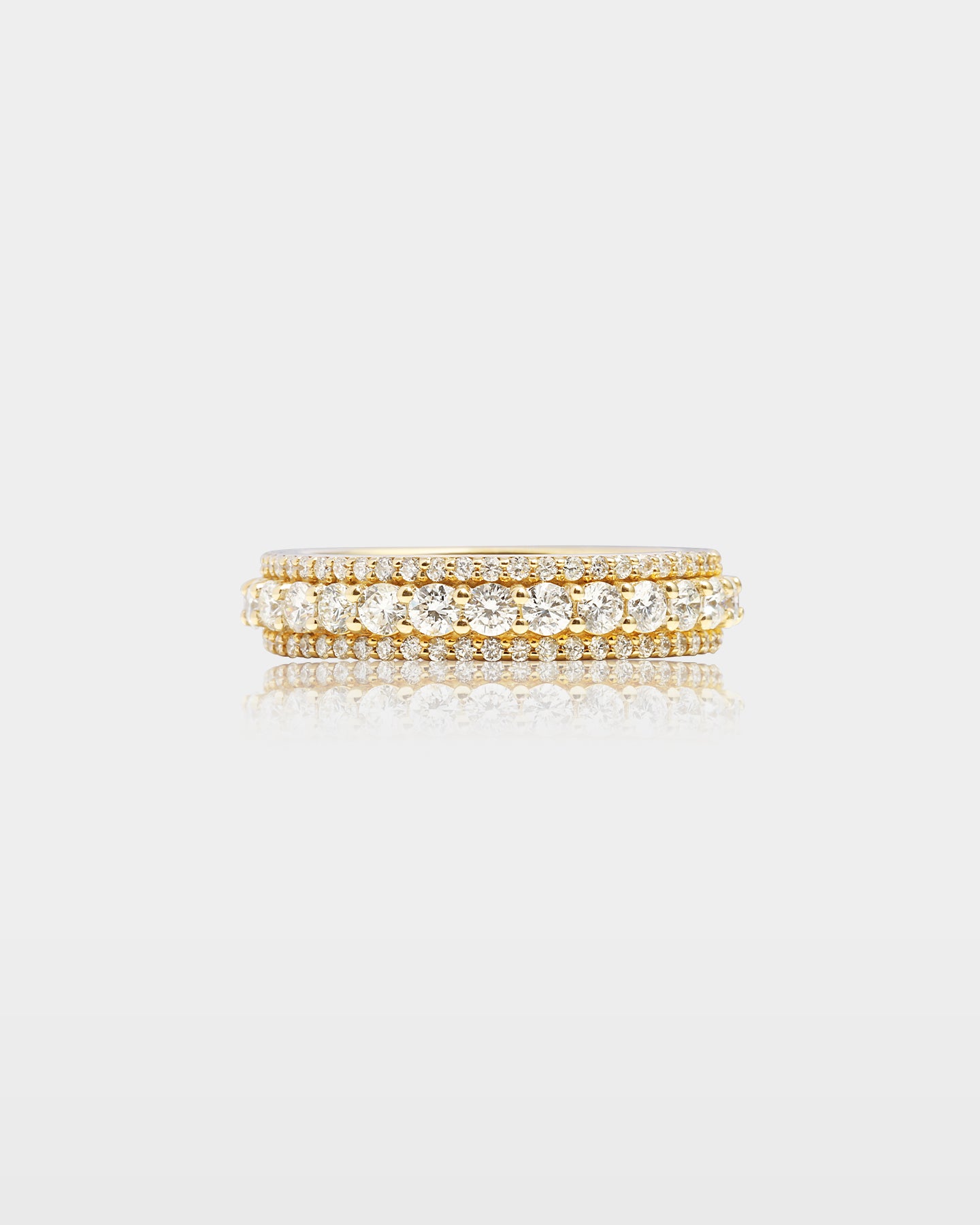 10k Gold Three Row Eternity Band | The Ice Champ Texas