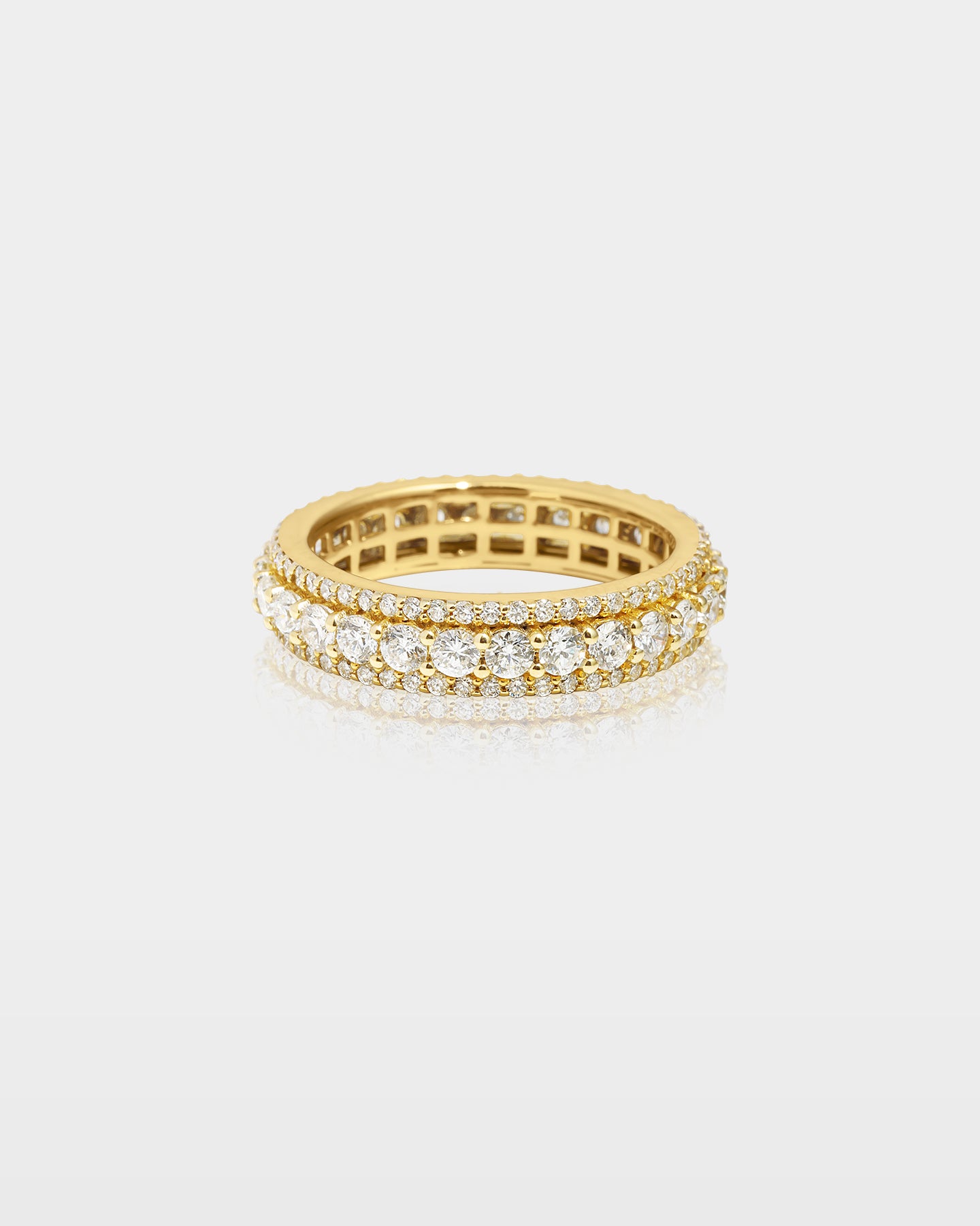 10k Gold Three Row Eternity Band | The Ice Champ Texas