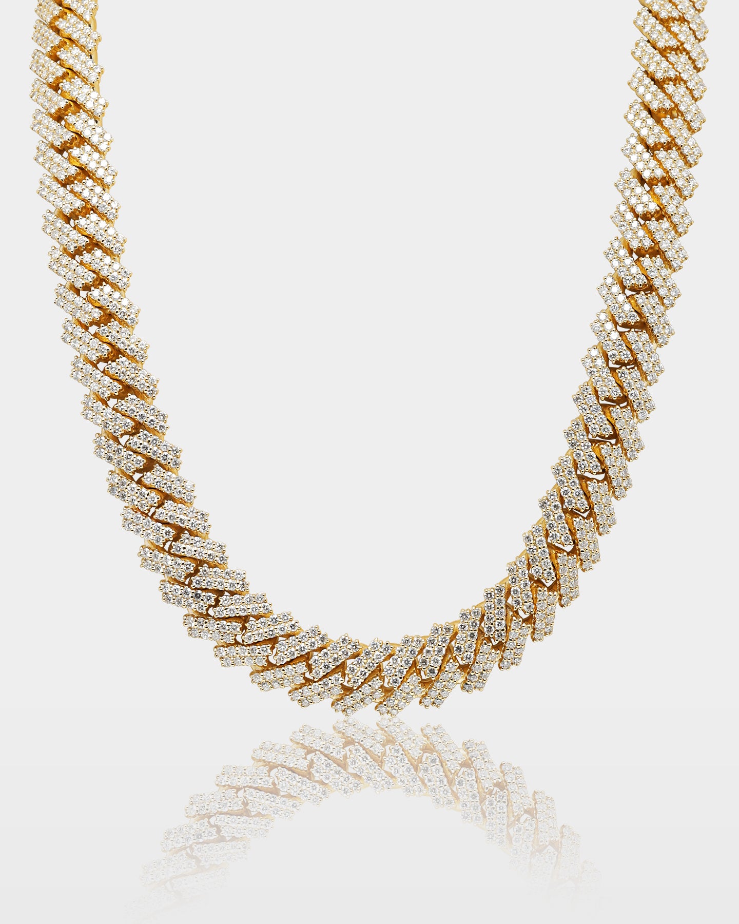 Two Row Diamond Cuban Link Chain | Men's Chains at The Ice Champ