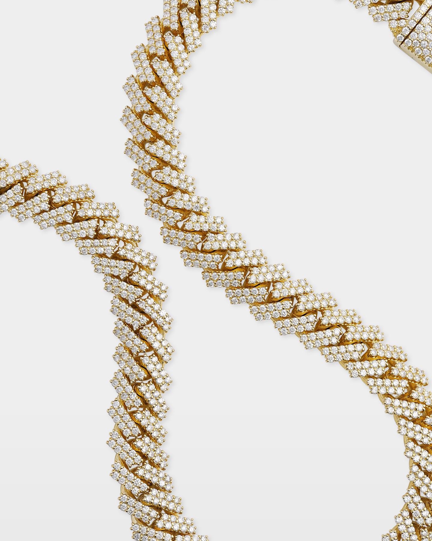 Two Row Diamond Cuban Link Chain | Men's Chains at The Ice Champ