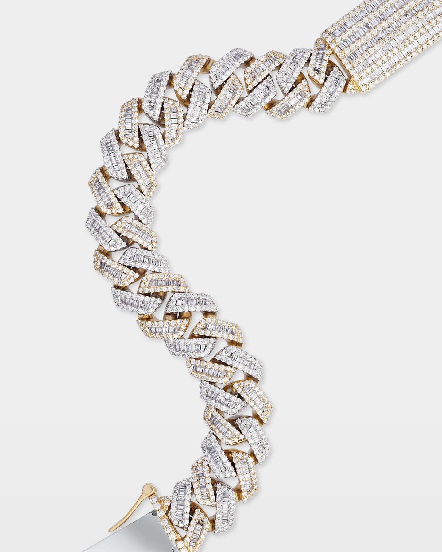 10k Two Tone Gold Miami Cuban Link Diamond Bracelet | The Ice Champ TX